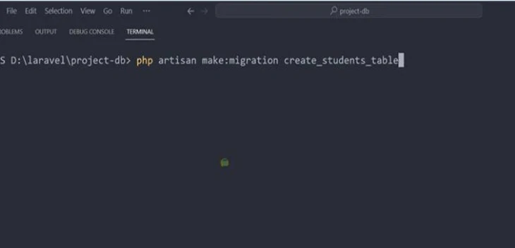 artisan commands in laravel migration